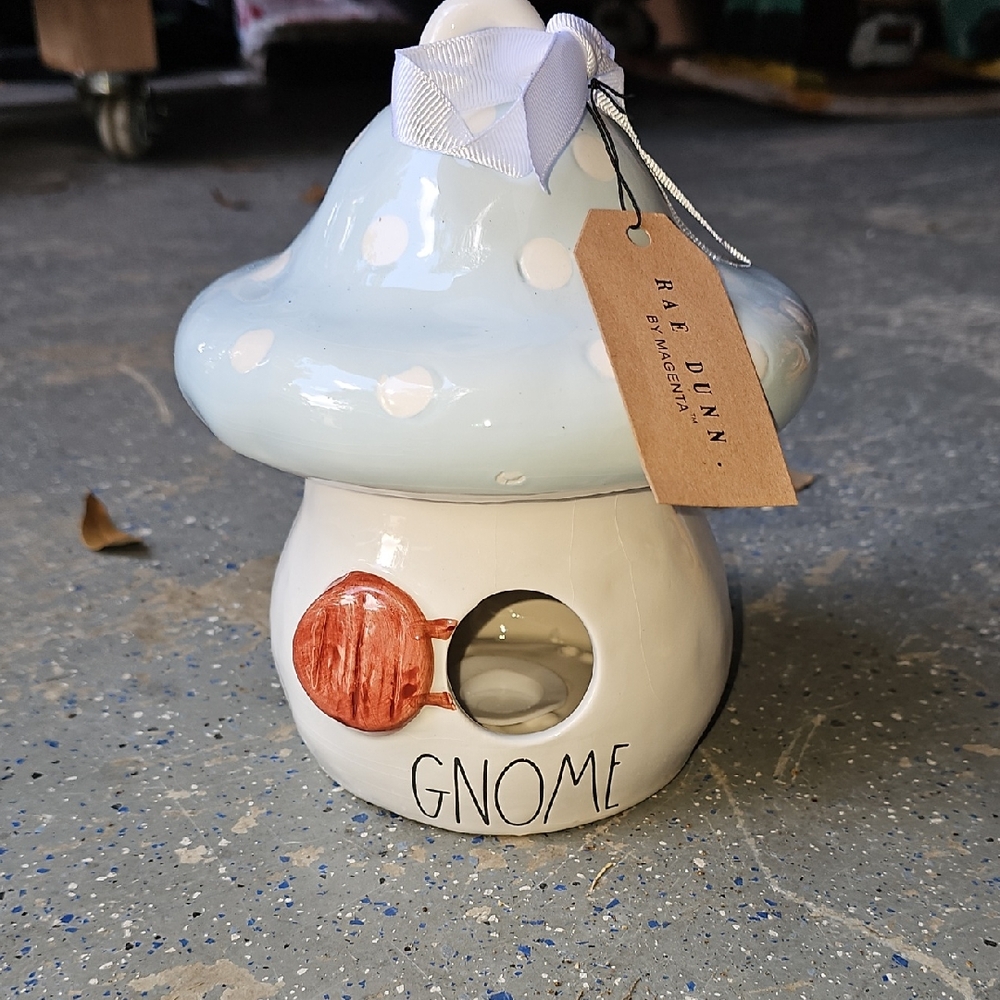 Rae Dunn Ceramic Gnome Home Birdhouse